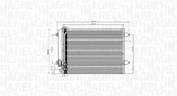 MAGNETI MARELLI 350203919000 Радиатор кондиционера