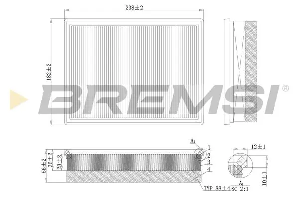 BREMSI FA0557 Air Filter