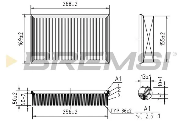BREMSI FA0569 Air Filter