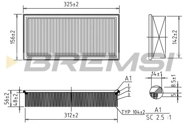 BREMSI FA1264 Air Filter
