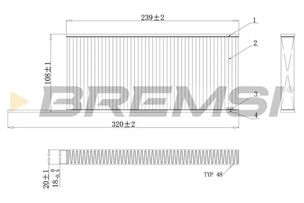 BREMSI FC0863 Filter, cabin air