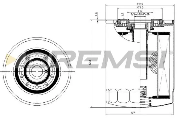BREMSI FL0297 Oil Filter