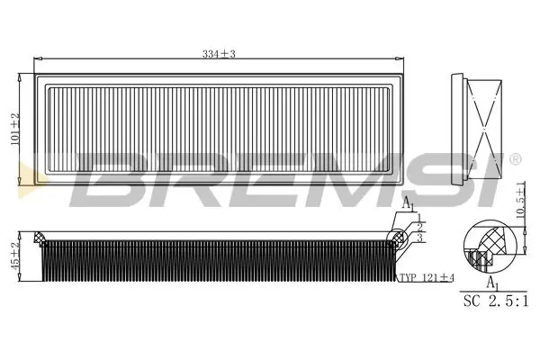 BREMSI FA0121 Air Filter