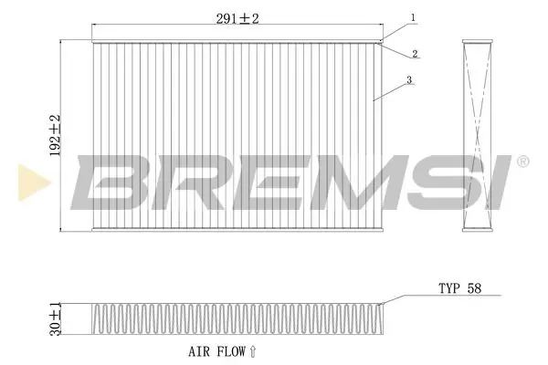 BREMSI FC0473 Filter, cabin air