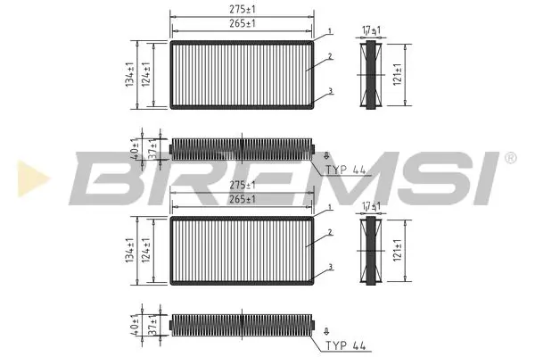BREMSI FC1551 Filter, cabin air