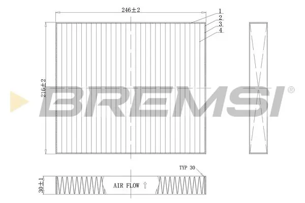 BREMSI FC0183C Filter, cabin air