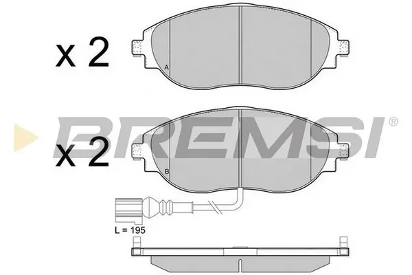BREMSI BP3474CE Brake Pad Set, disc brake
