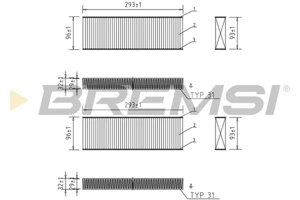 BREMSI FC0071A Filter, cabin air