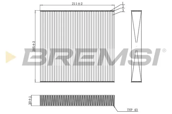 BREMSI FC0899 Filter, cabin air