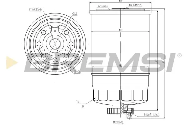 BREMSI FE0049 Fuel Filter