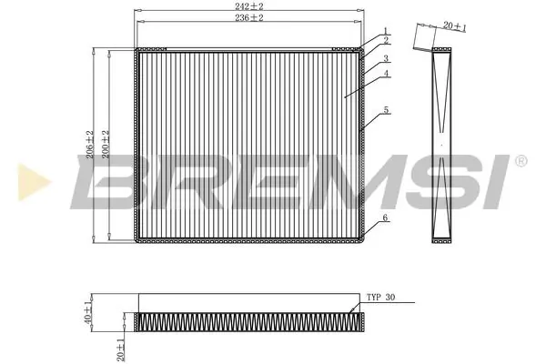 BREMSI FC0917C Filter, cabin air