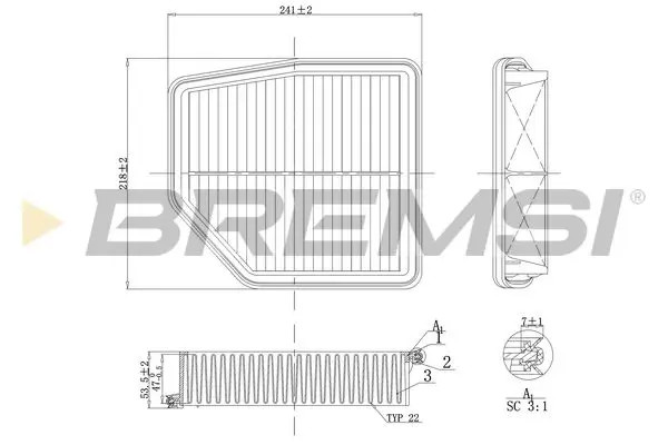 BREMSI FA1183 Air Filter