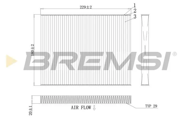 BREMSI FC0443A Filter, cabin air