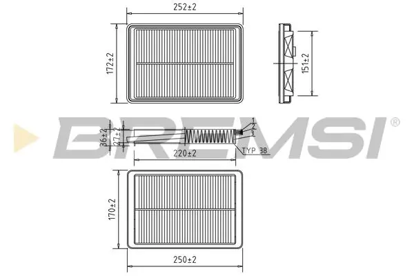 BREMSI FA0605 Air Filter