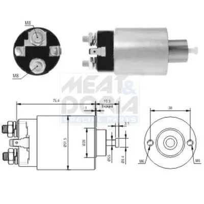 46167 Реле втягивающее Hyundai