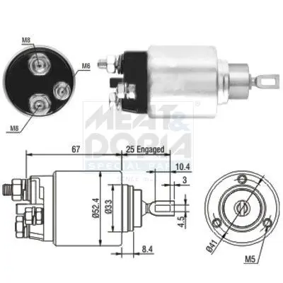 46151 Реле втягивающее PEUGEOT Boxer