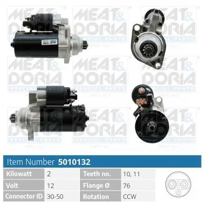5010132 Стартер 12V 2KW Audi A2 (8Z0) 