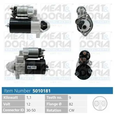 MEAT & DORIA 5010181 Стартер VW Passat (3B6) AUDI