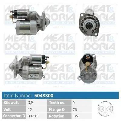 MEAT & DORIA 5048300 Стартер 12V 0 8KW Skoda