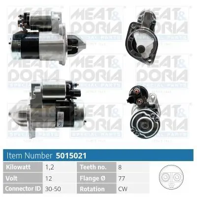 5015021 Стартер 12V 1 2KW Hyundai i30