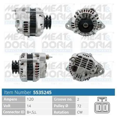 5535245 Генератор 14V 120A Mitsubishi