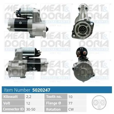 5020247 Стартер 12V 2,0KW
