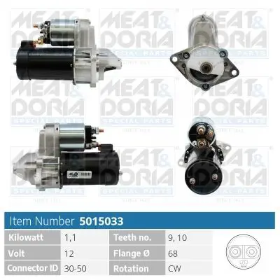 5015033 —ТАРТЕР 12V 1 1KW OPEL CORSA A