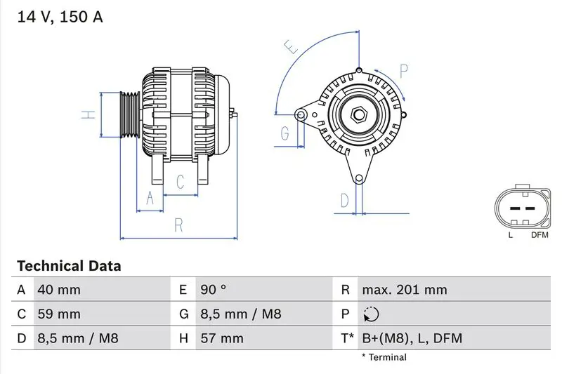 BOSCH 0986045360 Генератор