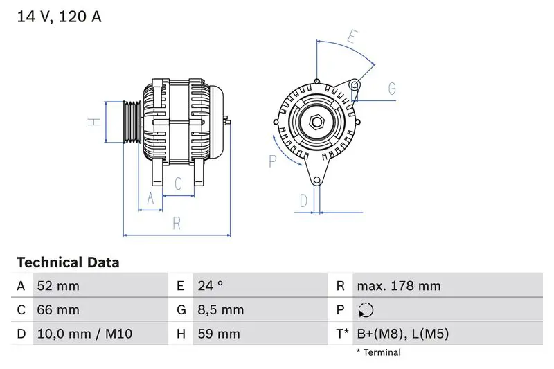 BOSCH 0986049061 Генератор