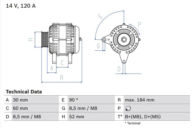 BOSCH 0986041280 Генератор