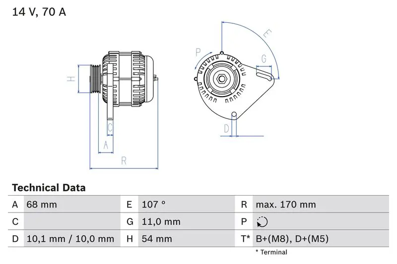 BOSCH 0986080560 Генератор