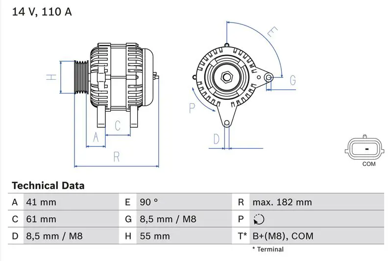 BOSCH 0986080710 Генератор
