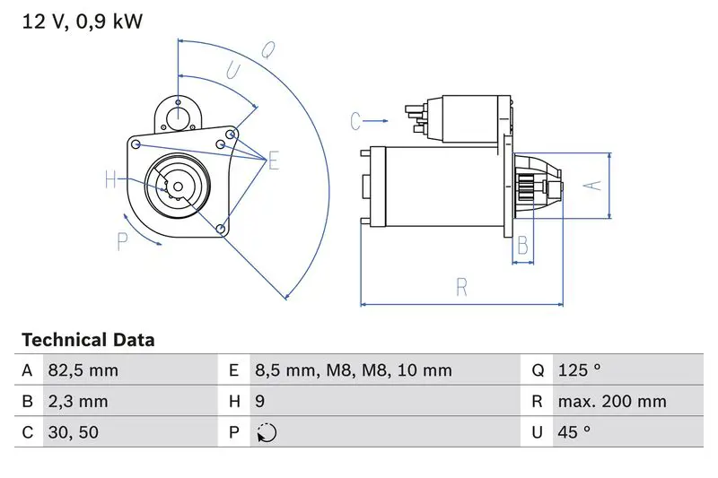 BOSCH 0986019311 Стартер