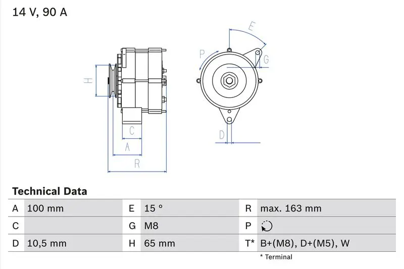 BOSCH 0986036790 Генератор