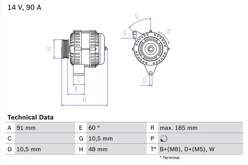 BOSCH 0986038160 Генератор