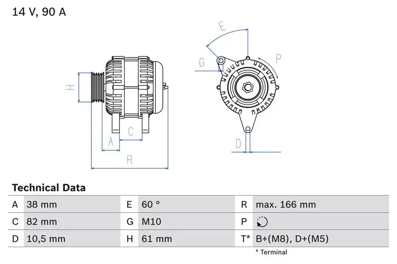 BOSCH 0986040340 Генератор