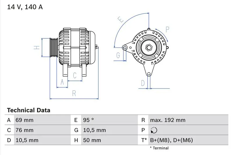 BOSCH 0986039000 Генератор