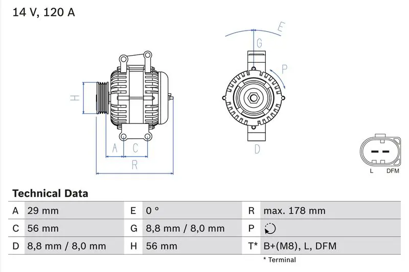 BOSCH 0986046160 Генератор