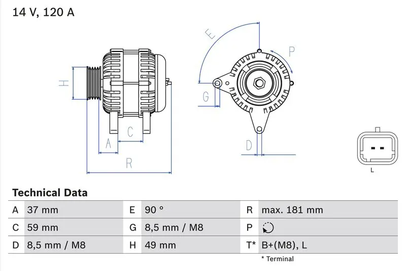BOSCH 0986045101 Генератор