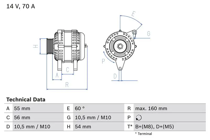 BOSCH 0986044210 Генератор