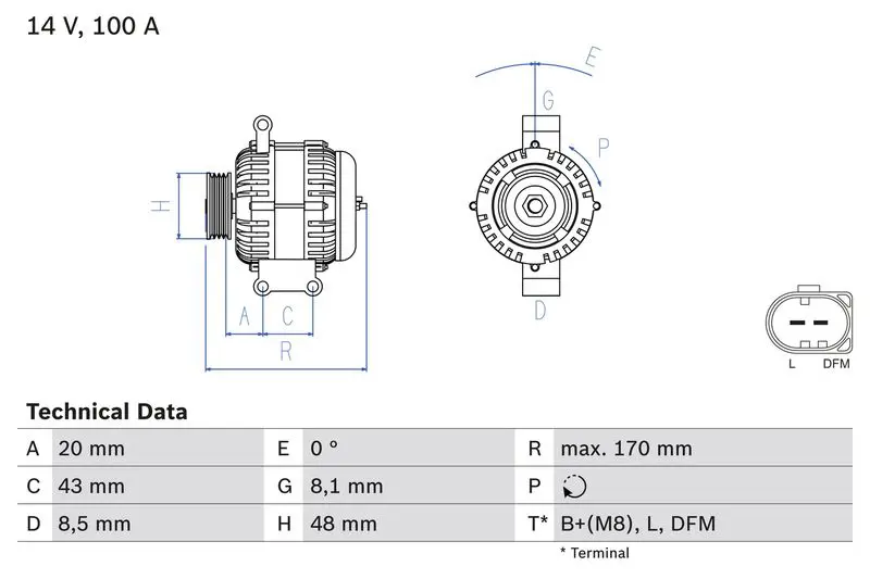BOSCH 0986047220 Генератор