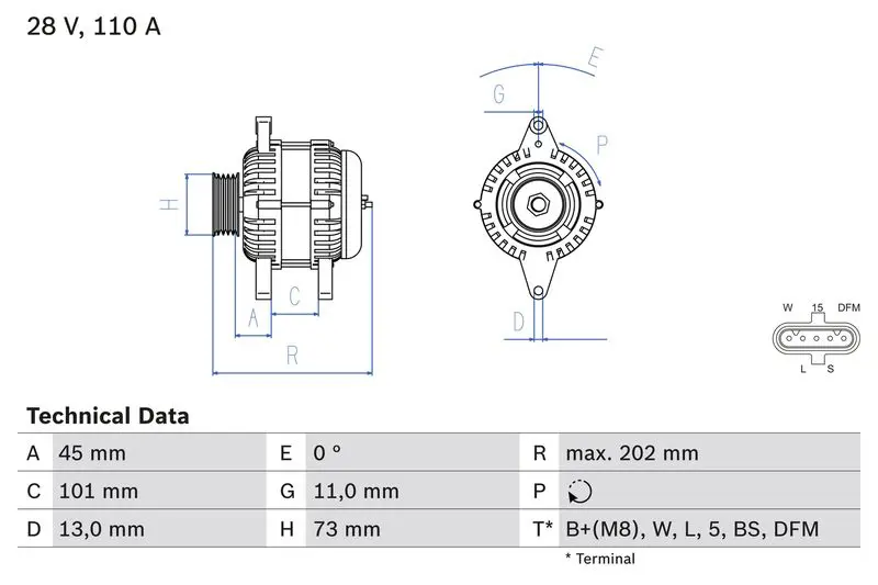 BOSCH 0986049350 Генератор
