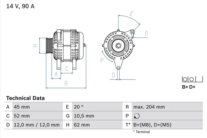 BOSCH 0986049610 Генератор