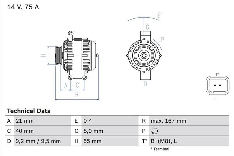 BOSCH 0986080220 Генератор