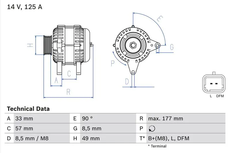 BOSCH 0986080270 Генератор