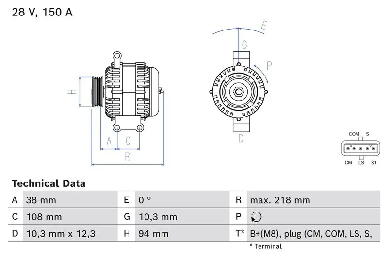 0 986 084 280 ALTERNATOR