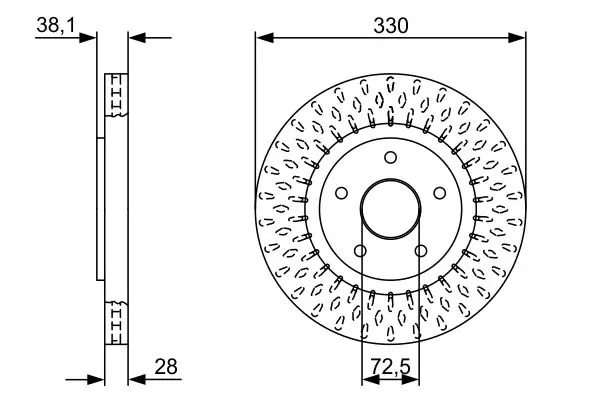 BOSCH 0986479V85 Тормозной диск