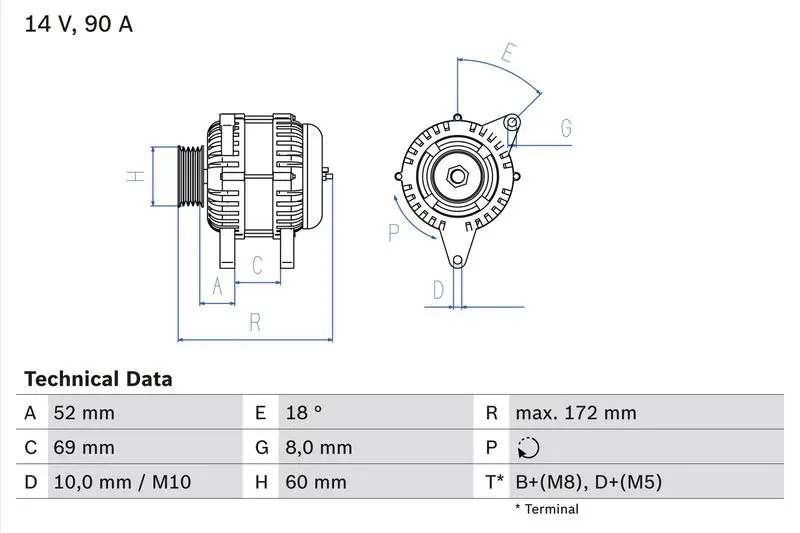 BOSCH 0986080030 Генератор