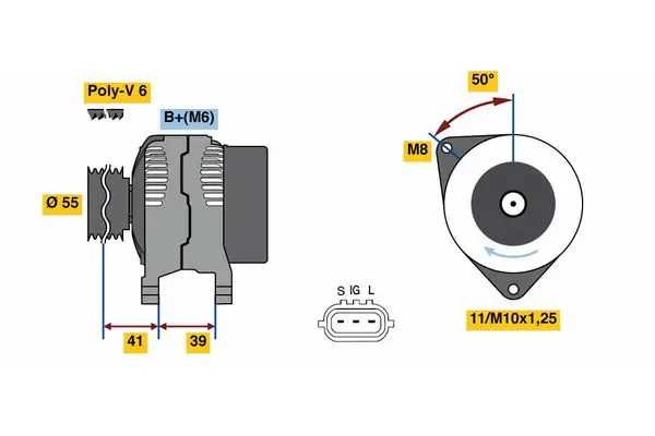 BOSCH 0986049490 Генератор