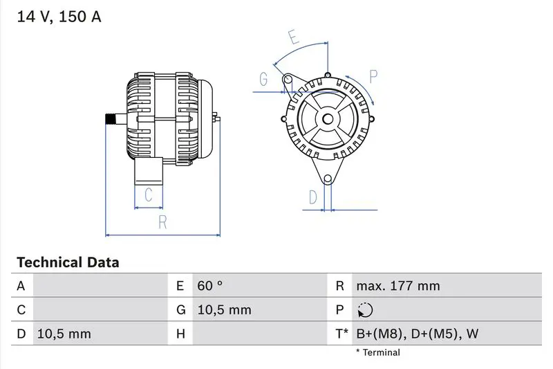 Bosch 0986047210 Генератор